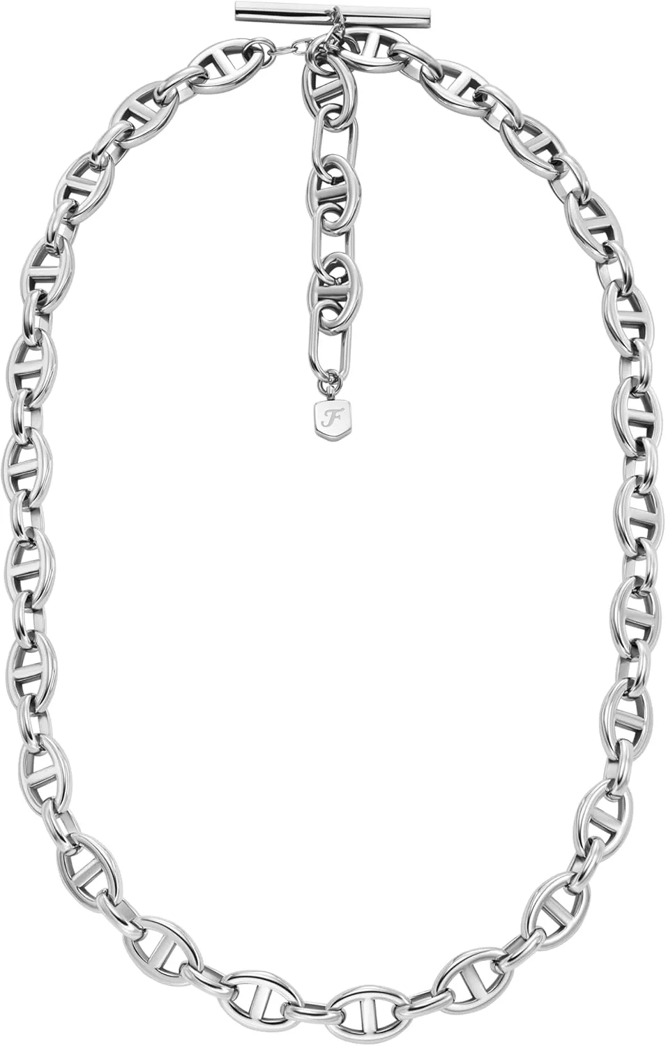 Fossil Women's Sterling Silver or Silver-Tone Stainless Steel Pendant Chain Necklace for Women