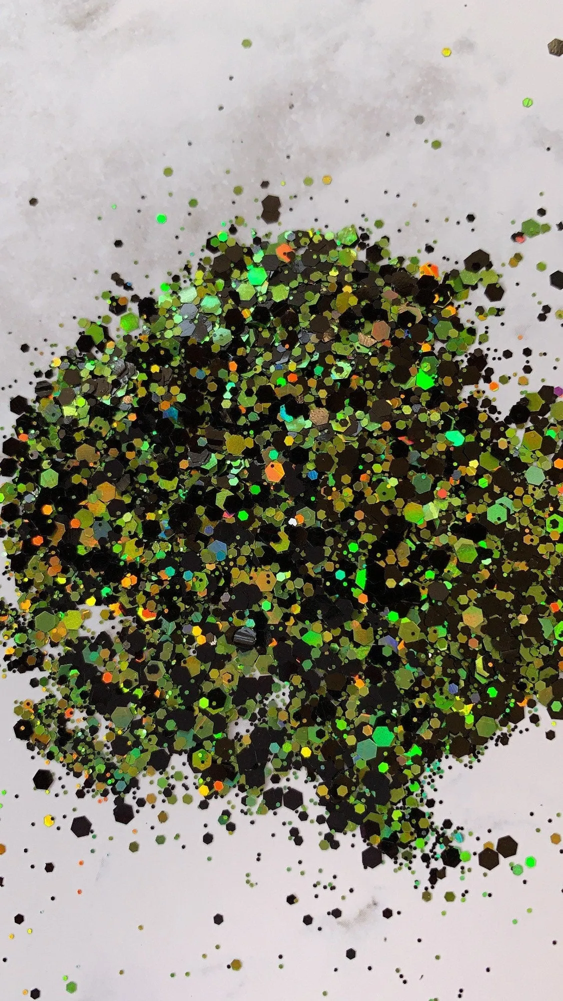Frankenstein black green holographic chunky mix Halloween polyester glitter