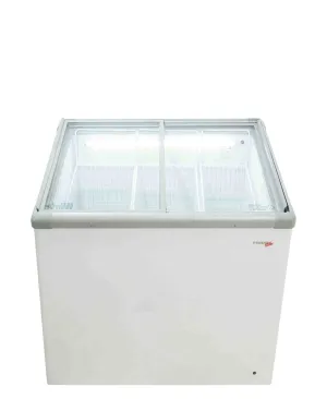 Fridge Star Glass Top Ice Cream Freezer - White
