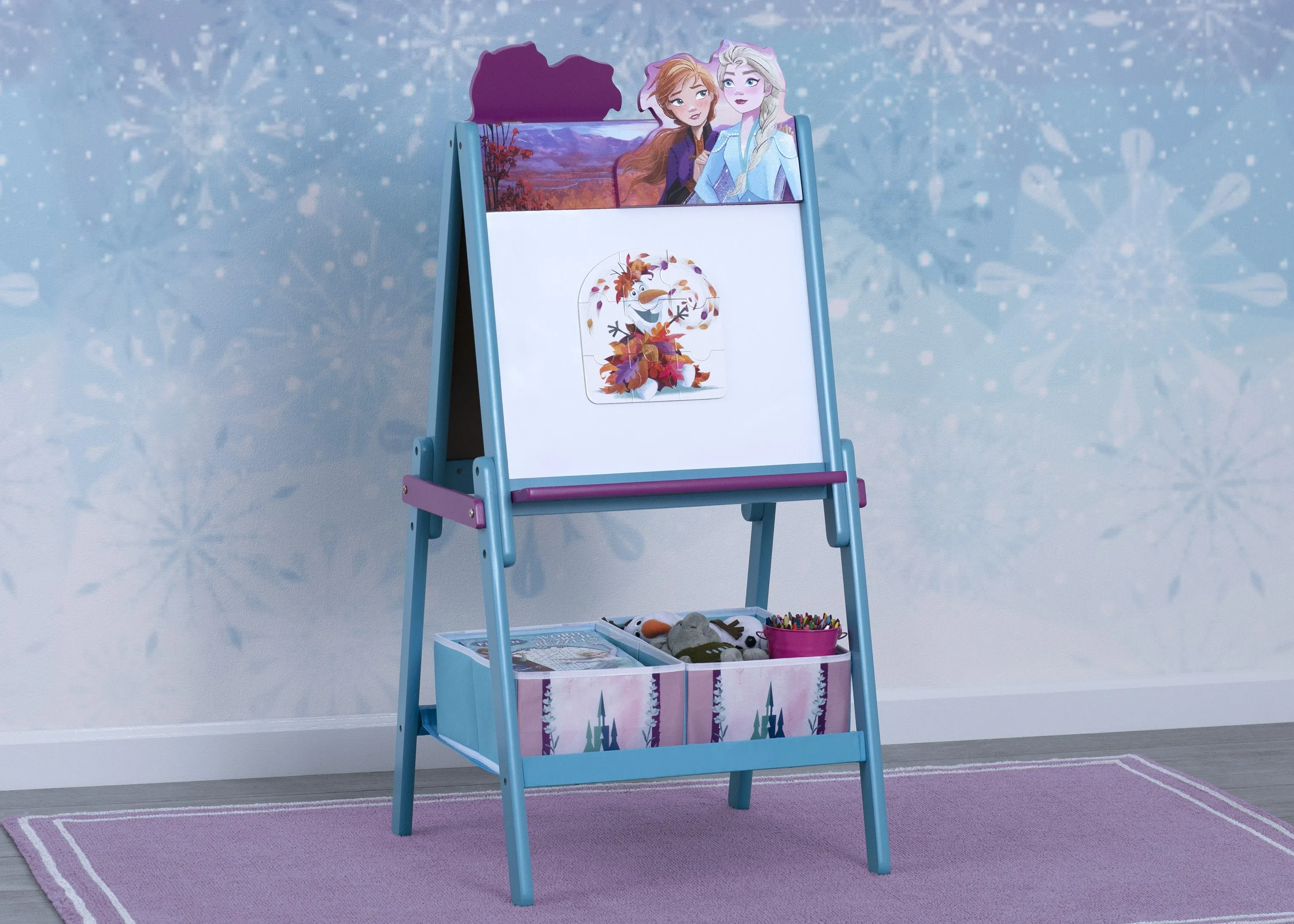 Frozen II Wooden Double-Sided Activity Easel with Storage