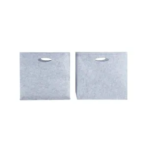Gaia Baby Hera Bedside Crib Storage Boxes - 2 Pack - Grey