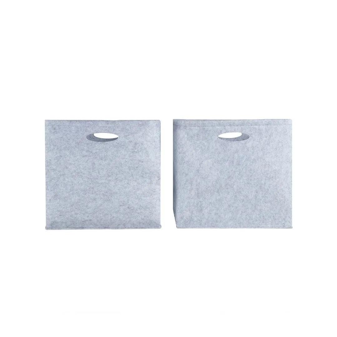 Gaia Baby Hera Bedside Crib Storage Boxes - 2 Pack - Grey