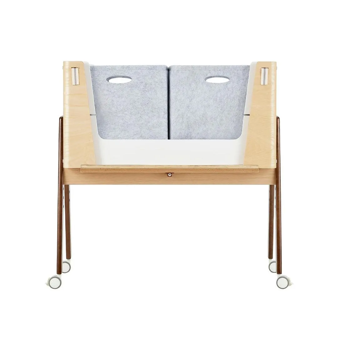 Gaia Baby Hera Bedside Crib Storage Boxes - 2 Pack - Grey