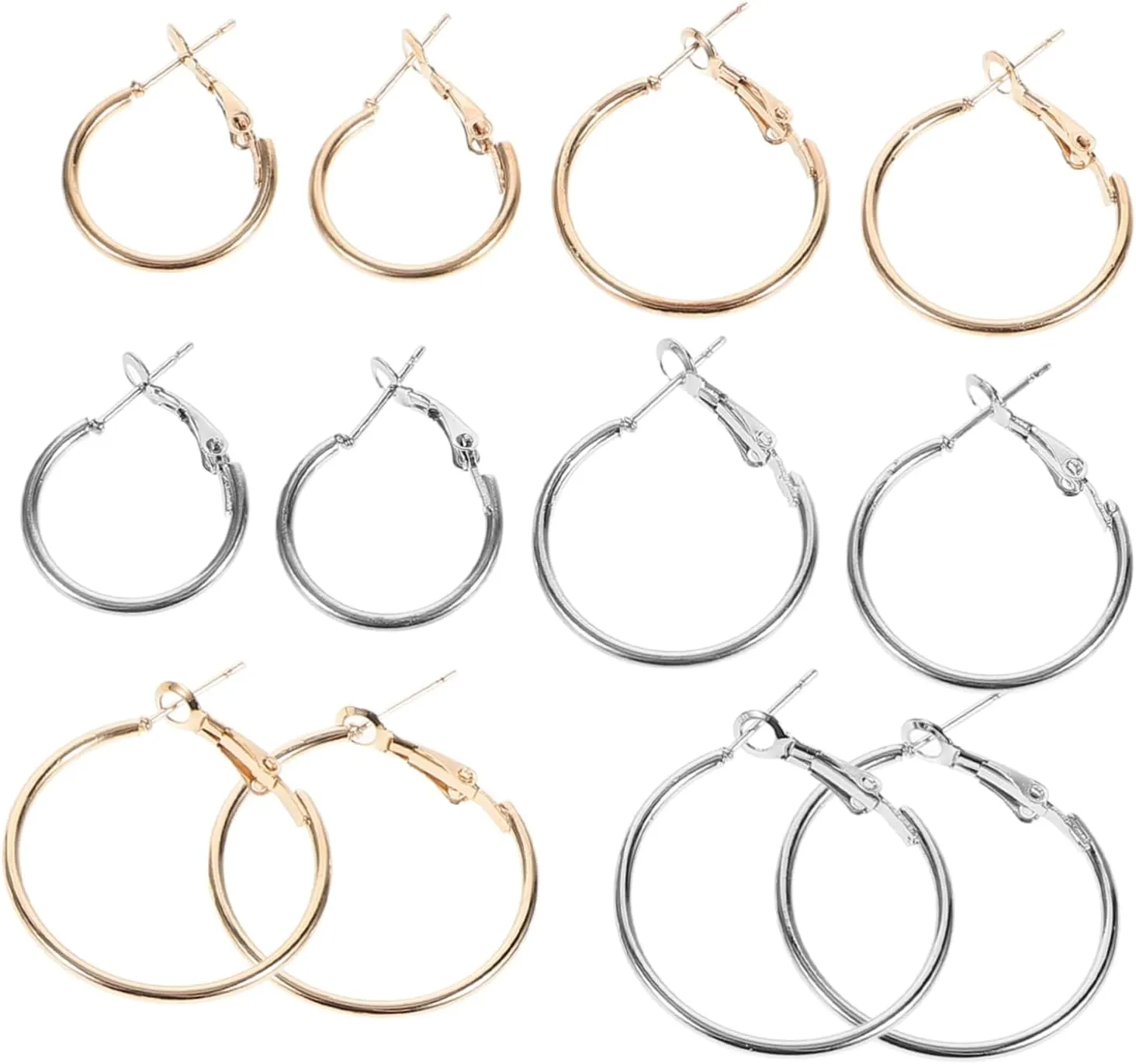GALPADA Elegant Geometric Circle Hoop Earrings Large Women's Earring Studs Stylish Minimalist Fashion Jewelry