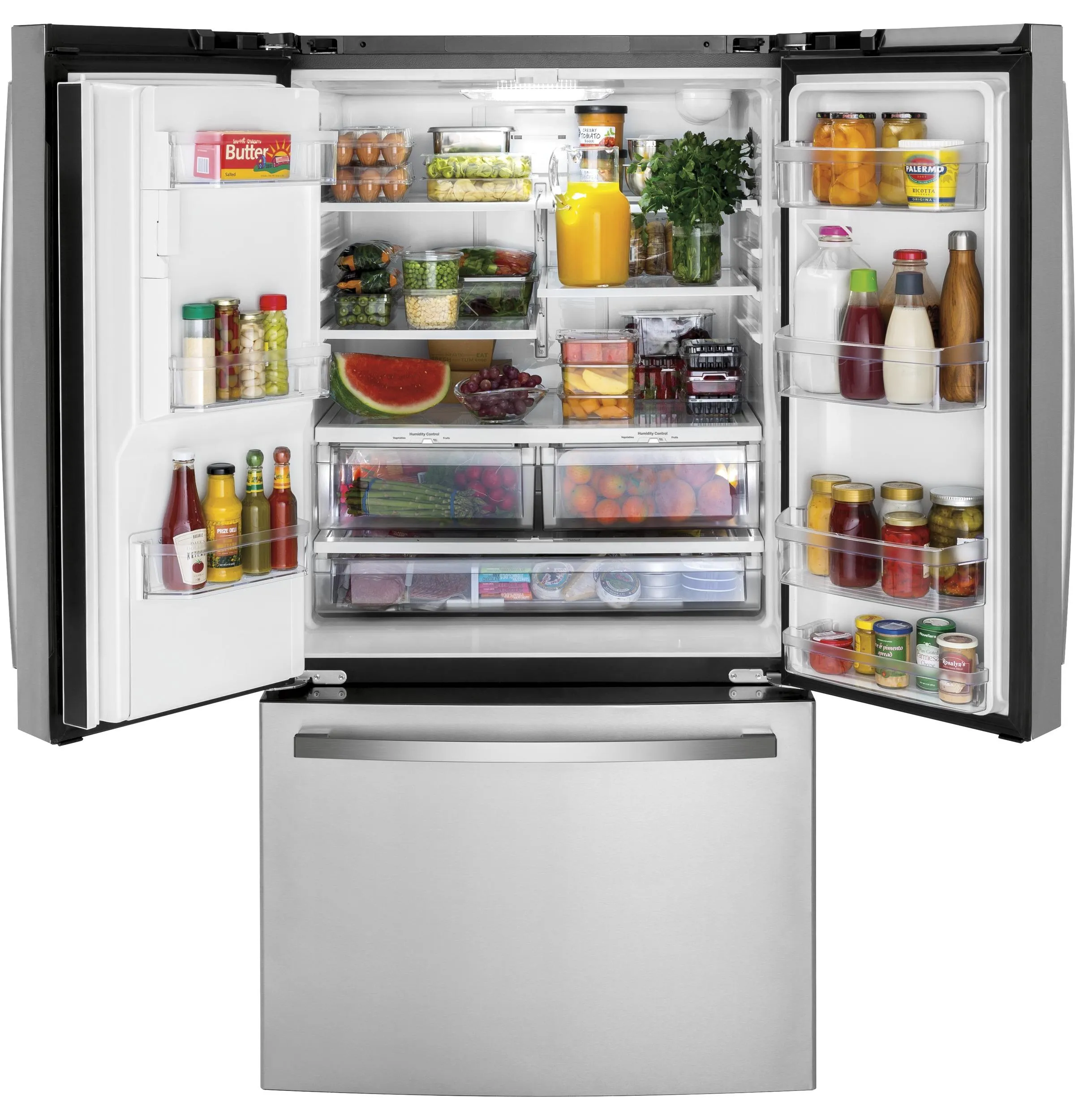 GFE26JYMFS GE® ENERGY STAR® 25.7 Cu. Ft. Fingerprint Resistant French-Door Refrigerator