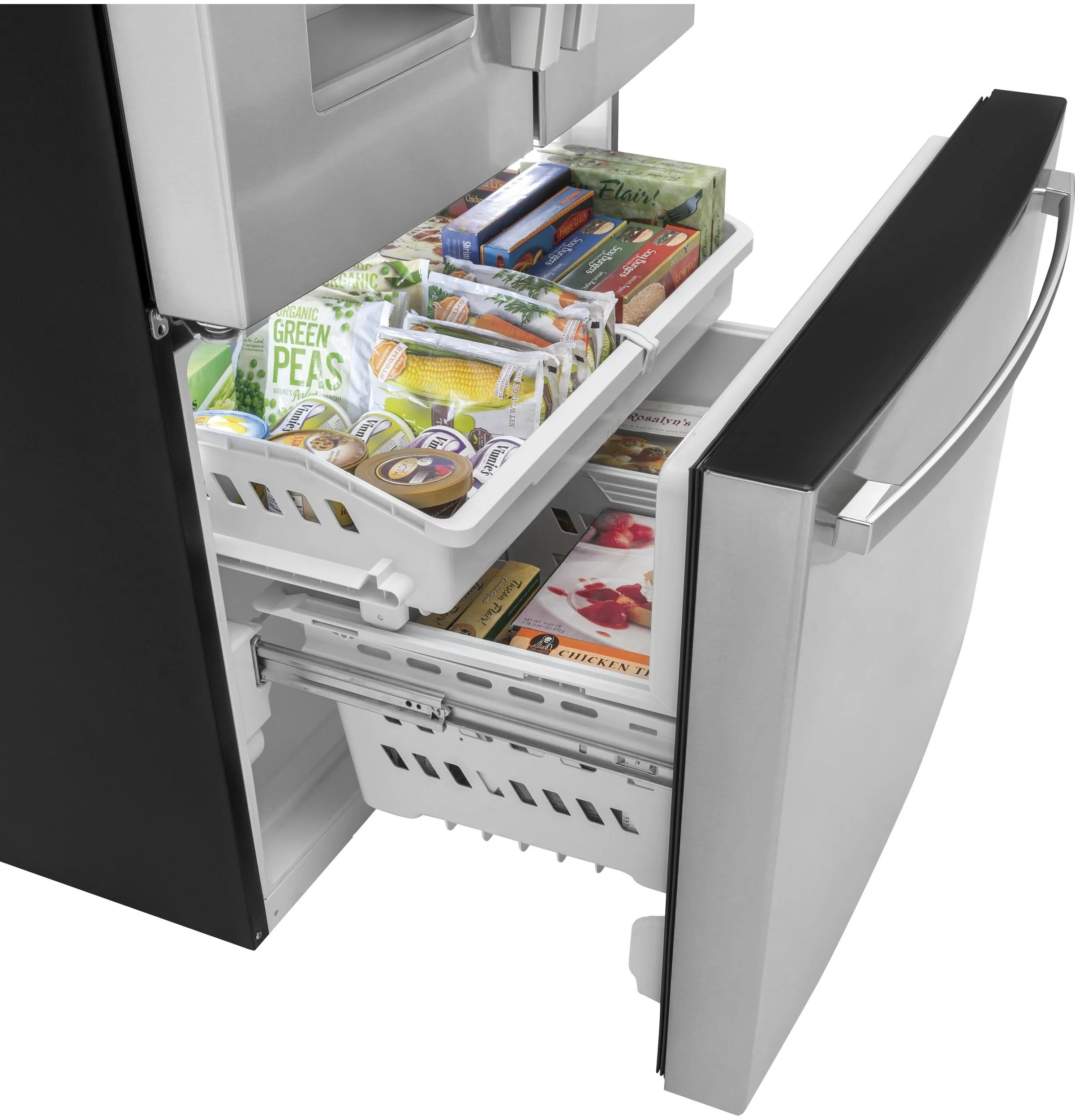 GFE26JYMFS GE® ENERGY STAR® 25.7 Cu. Ft. Fingerprint Resistant French-Door Refrigerator