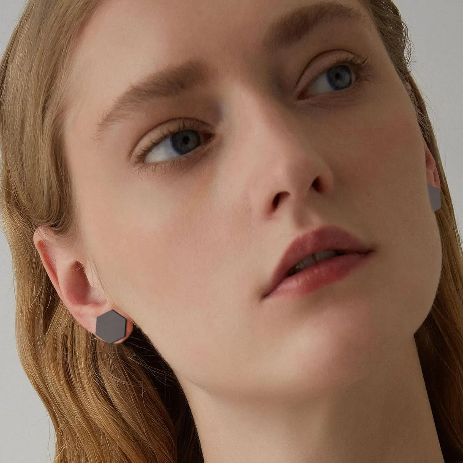 GoldChic Jewelry Earrings Sets for Men, Womens Stainless Steel Earrings Pack 3-12Pairs, Classic Design Bar/Hexagon/Geometric/Round Stud Earring Punk Ear Piercing Studs