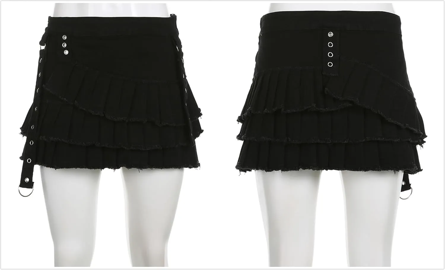 Goth Skirts for Women Punk Grunge Rave Emo Y2k Vintage Halloween