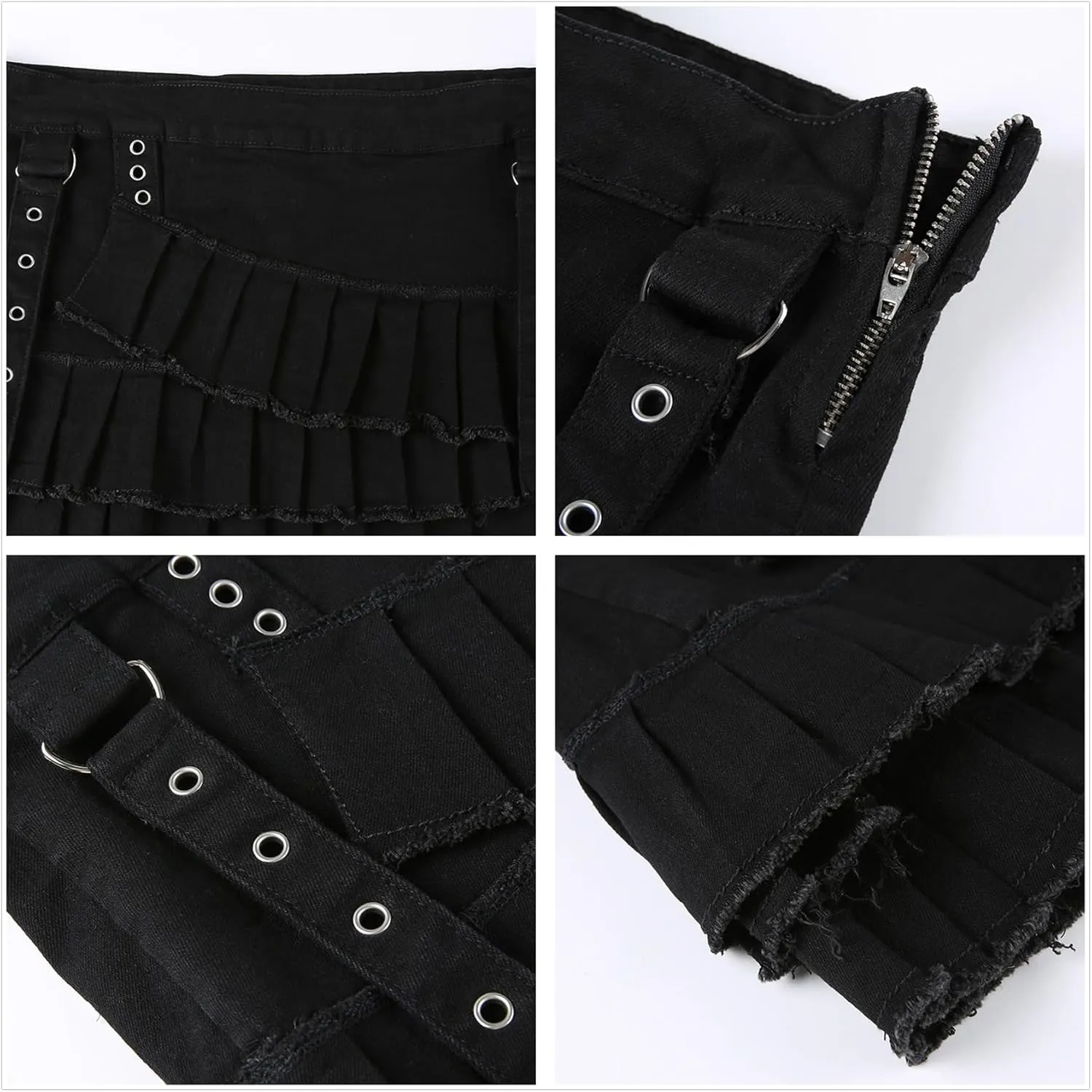 Goth Skirts for Women Punk Grunge Rave Emo Y2k Vintage Halloween