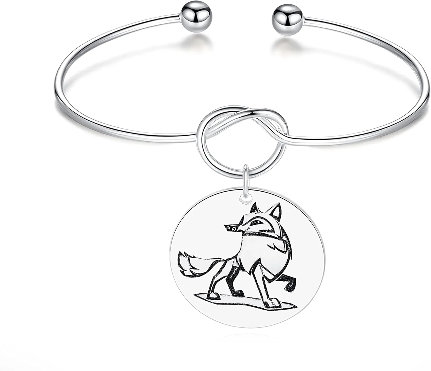 Grandma To My Daughter Bracelet Love Knot Cat Lovers Jewelry Name Dog Bangles In Loving Memory Photo Gifts Love Sterling Silver Gift