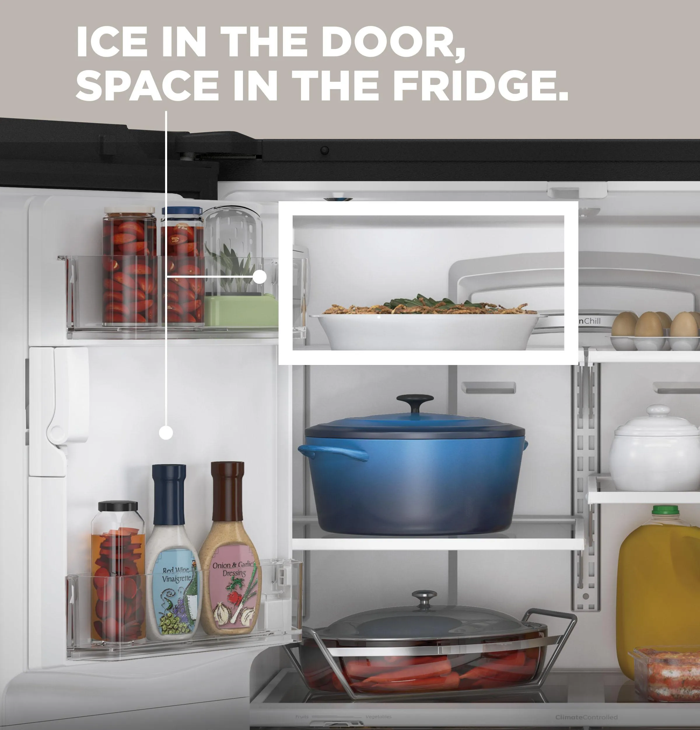 GYE22GYNFS GE® ENERGY STAR® 22.1 Cu. Ft. Counter-Depth Fingerprint Resistant French-Door Refrigerator