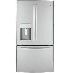 GYE22GYNFS GE® ENERGY STAR® 22.1 Cu. Ft. Counter-Depth Fingerprint Resistant French-Door Refrigerator