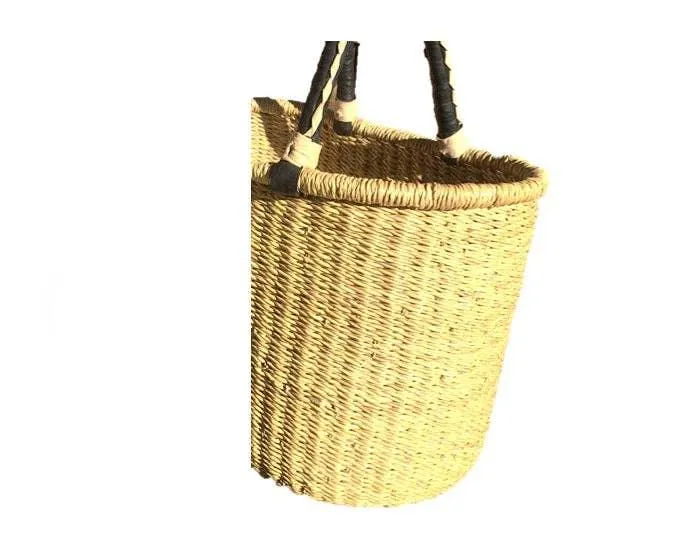 Harvest Basket Oval Dye Free Black Handles