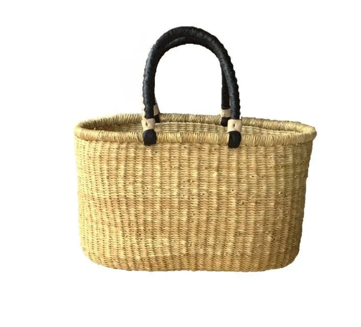 Harvest Basket Oval Dye Free Black Handles