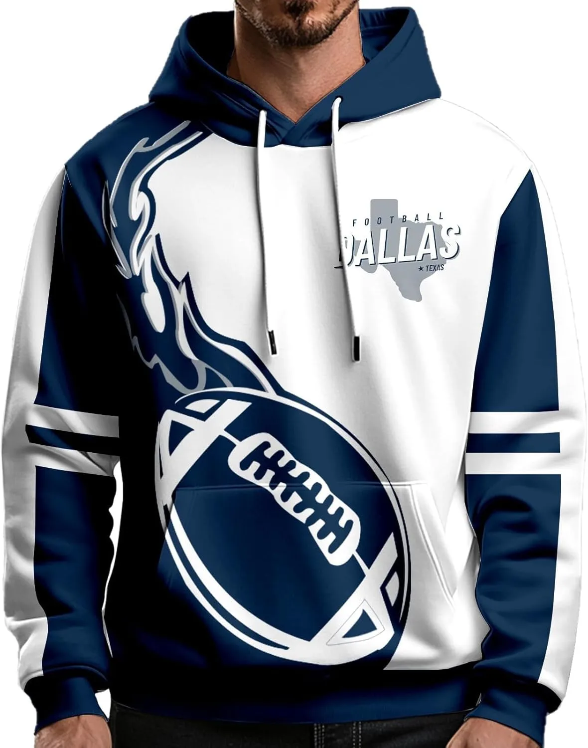hoodie today deals prime sales past orders Football Hoodies for Men Men City Sweatshirts Fans Gifts Casual Collar Drawstring Long Sleeve Hoodie Pullover