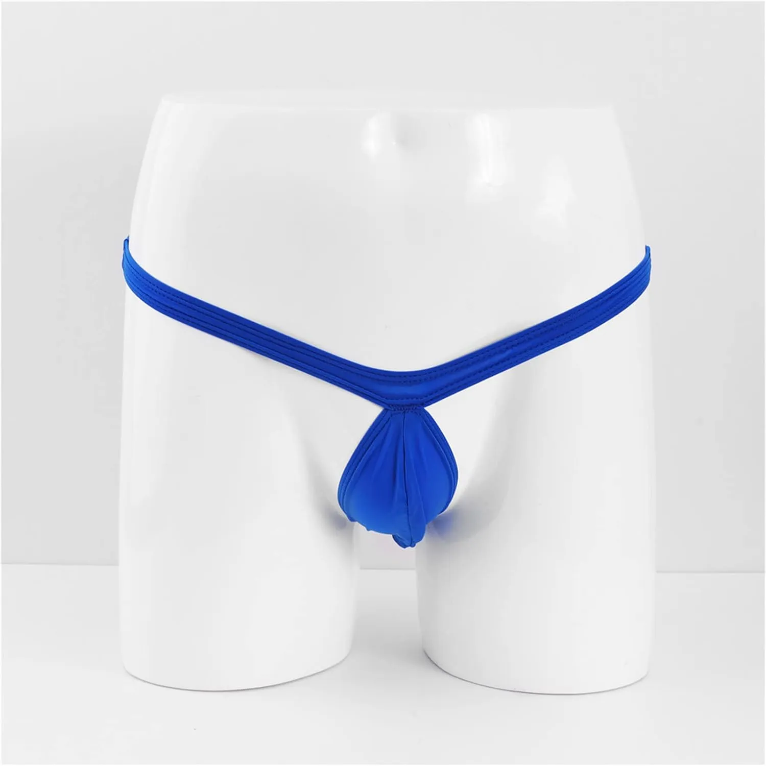 JEsilunmaMY Men's Ice Silk Mini Briefs Low Rise Pouch Stretch G-String Underwear Solid Color Comfortable Sissy Under Panties