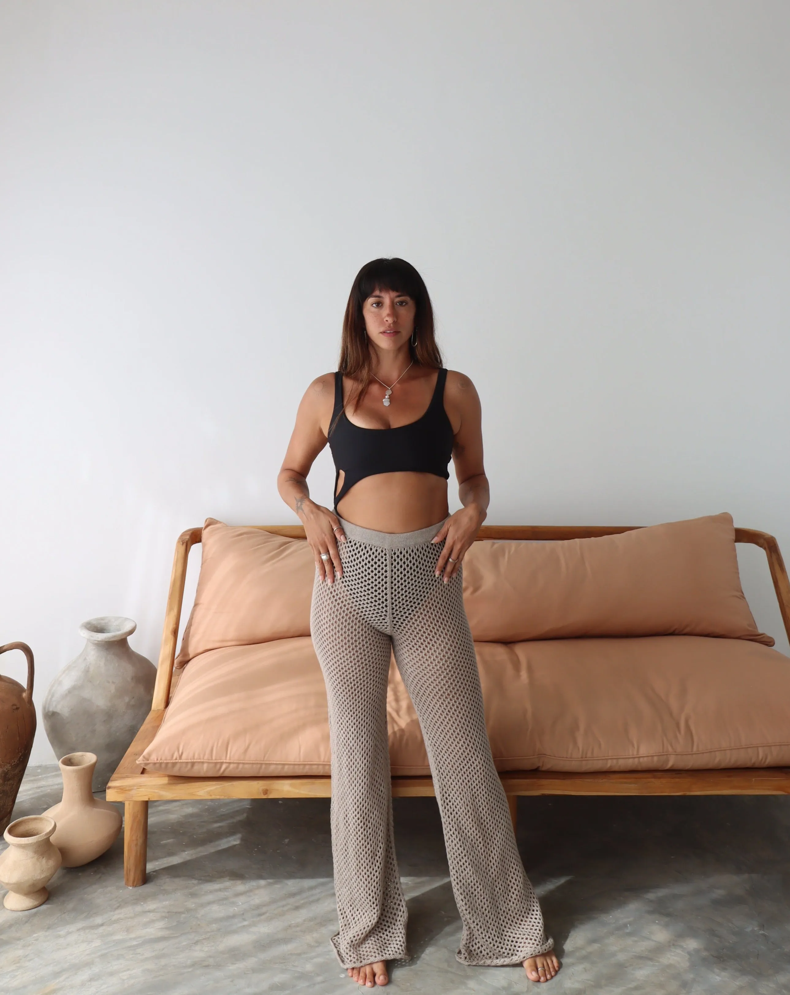 Knit Pants | Tan