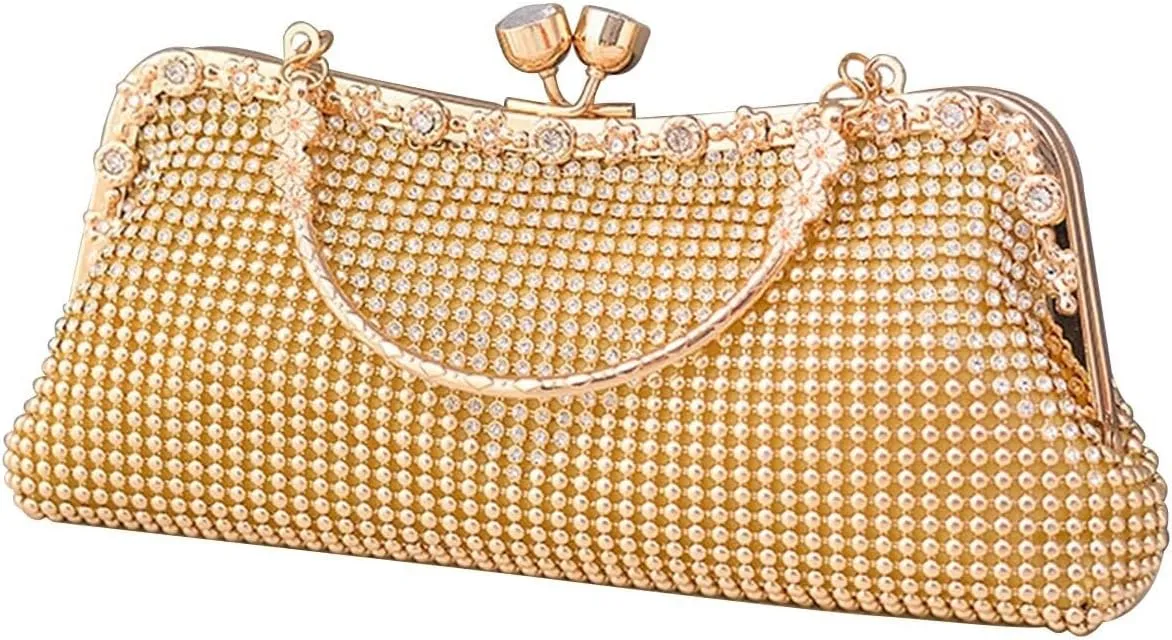 Ladies Crystal Handbag Sparkly Glitter Shoulder Bridal Wedding Crossbody Women's Evening Clutch Rhinestones Purse