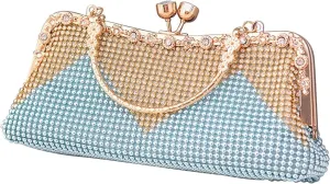 Ladies Crystal Handbag Sparkly Glitter Shoulder Bridal Wedding Crossbody Women's Evening Clutch Rhinestones Purse