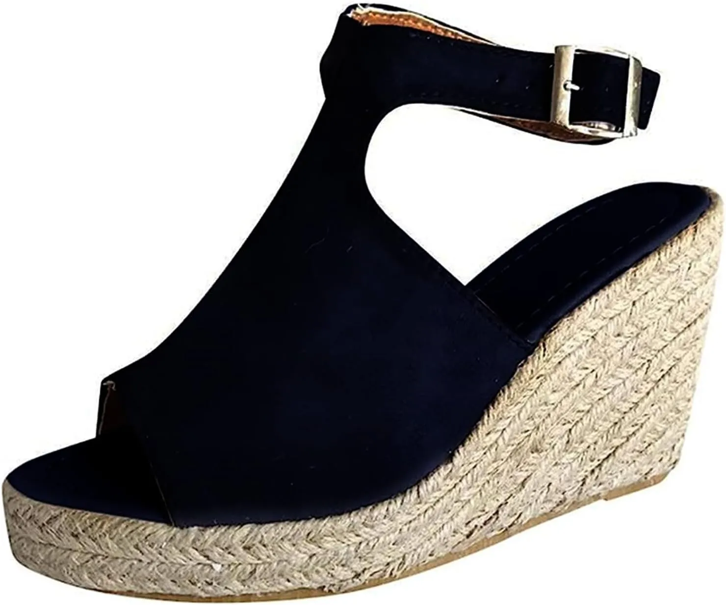 Ladmiple Summer Sandals for Women 2023 Dressy Espadrilles Wedge Shoes Open Toe Wedges Comfy Travel Casual Slip On Sandal