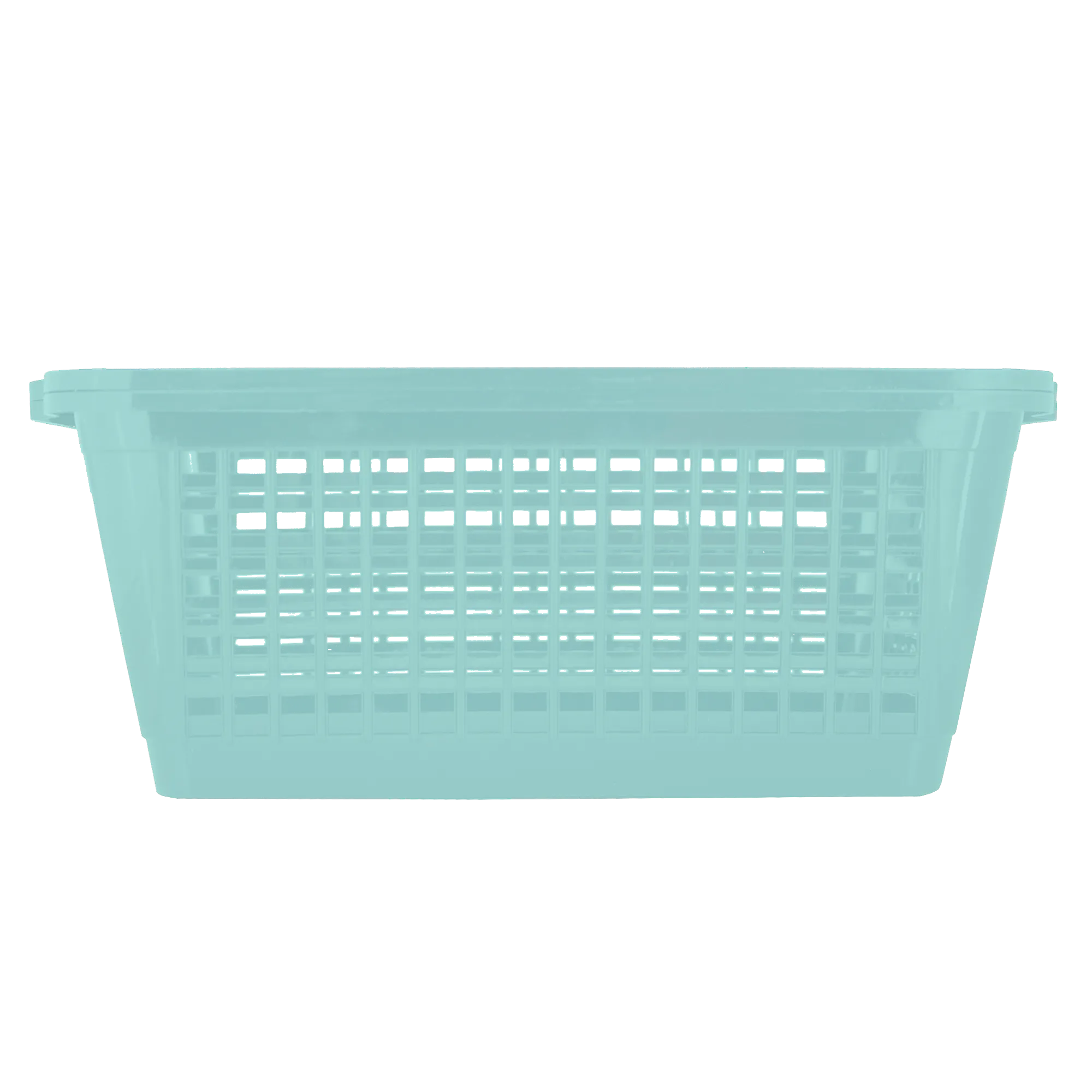Large Basket Set Of 2 White, Teal, Black