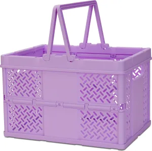 Lavender Foldable Storage Crate Large