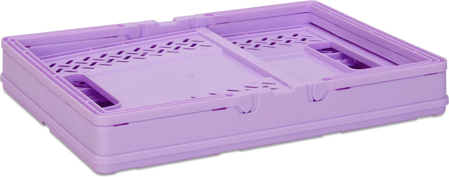 Lavender Foldable Storage Crate Large