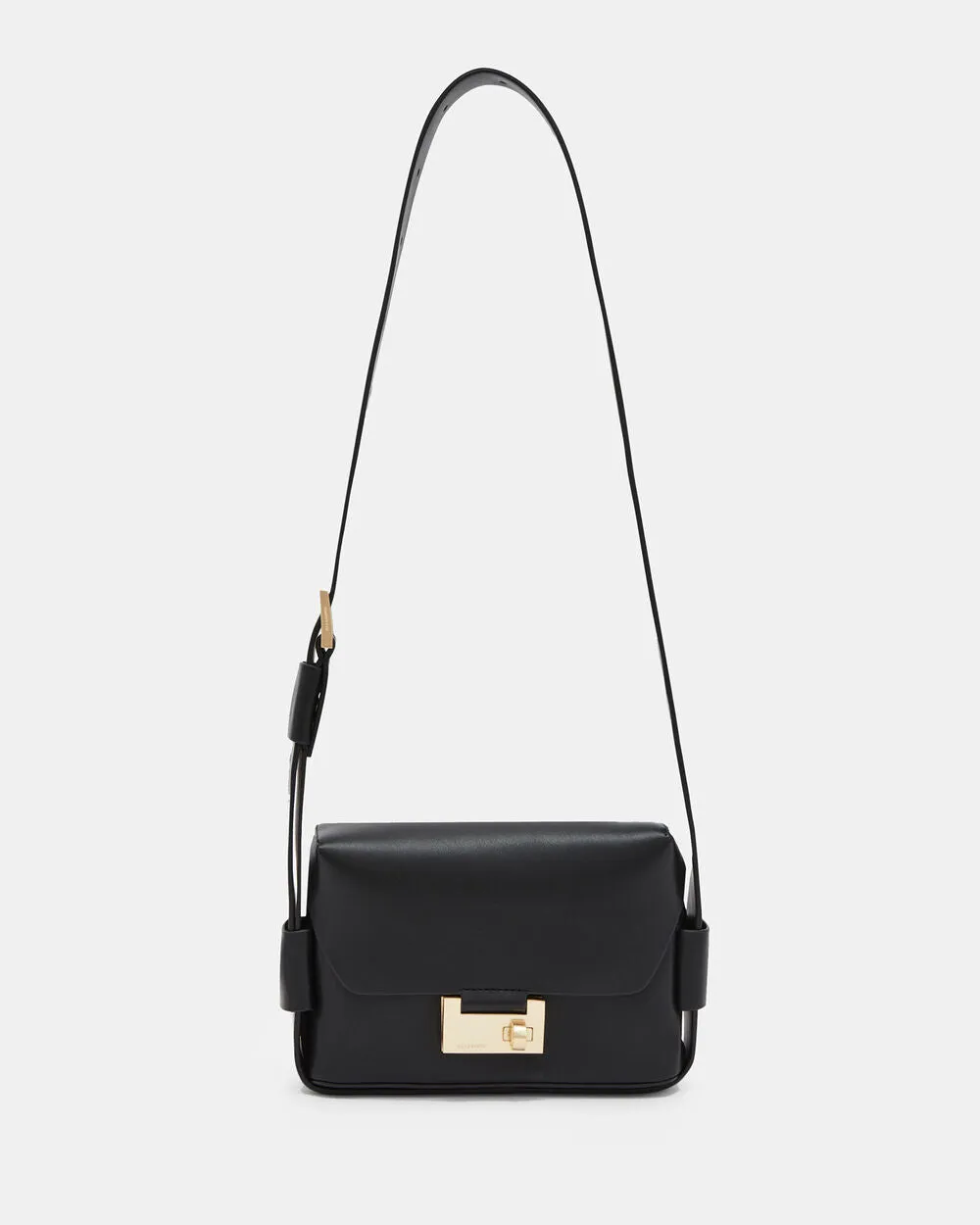 Leather shoulder bag Frankie 3-in-1 AllSaints, black