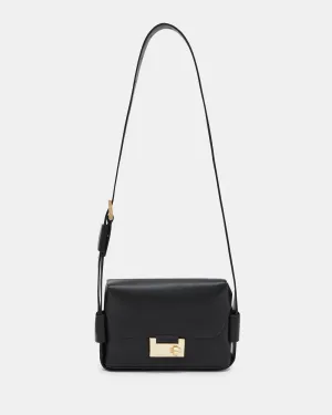 Leather shoulder bag Frankie 3-in-1 AllSaints, black