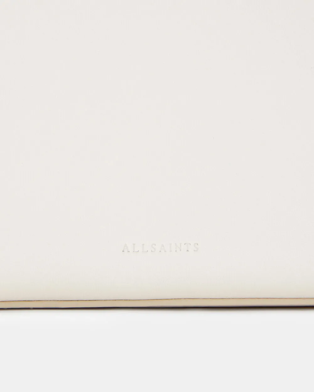 Leather shoulder bag Lucille AllSaints, desert white