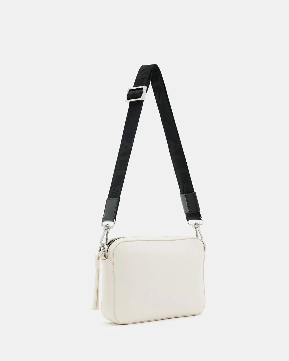 Leather shoulder bag Lucille AllSaints, desert white