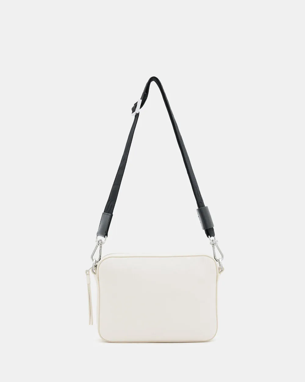 Leather shoulder bag Lucille AllSaints, desert white