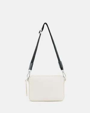 Leather shoulder bag Lucille AllSaints, desert white