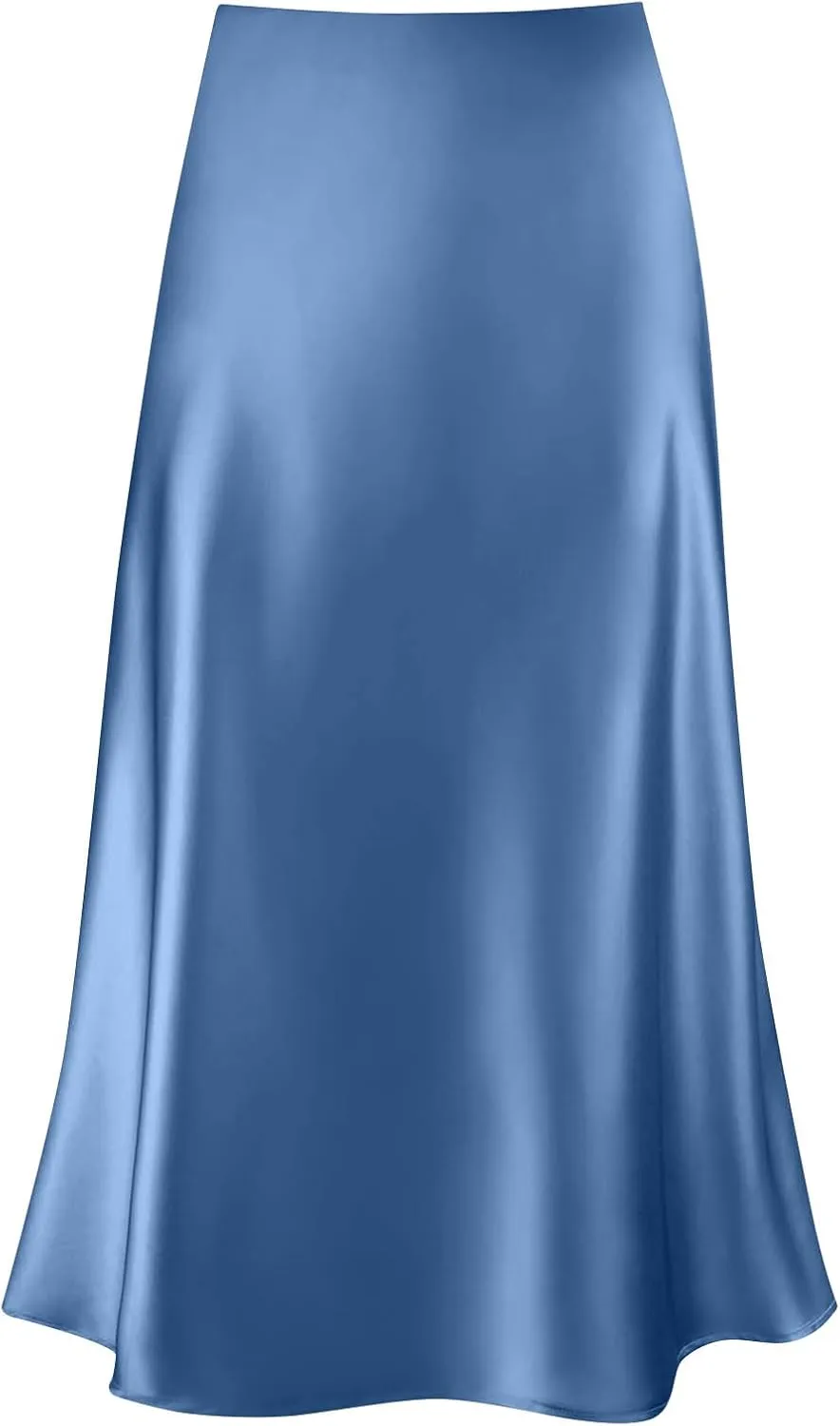 Long Skirts for Women Satin High Waisted Flared Skirt 2025 A Line Cocktail Party Skirt Business Casual Clothes