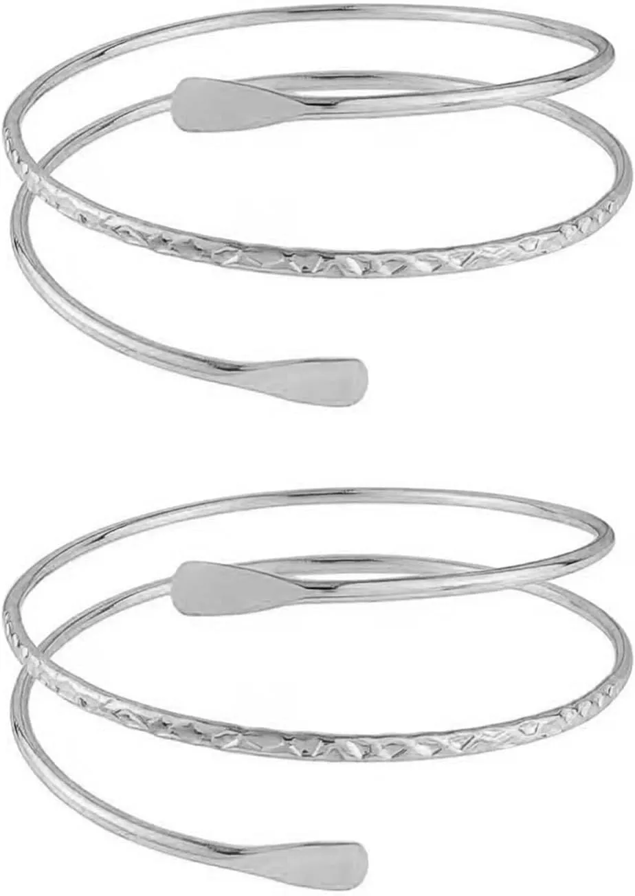 Long tiantian 2PCS Arm Cuff for Women Gold Upper Arm Bangles Bracelet Jewelry Summer Beach Essentials 2025