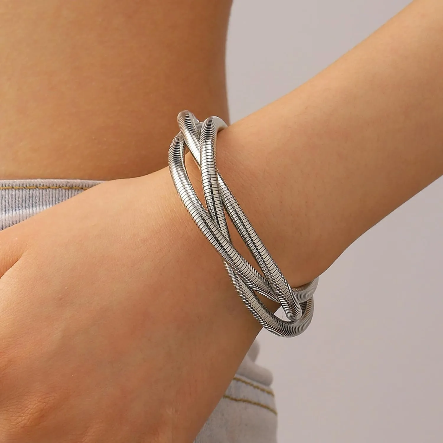 Long tiantian Gold Cuff Bracelet for Women Bangle Bracelets Chunky Bangles Non Tarnish Gold/Silver Bracelet for Women Trendy 2025