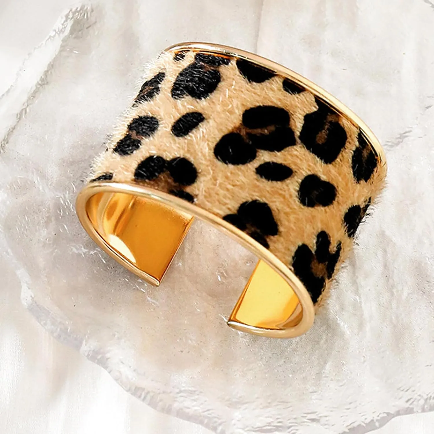 Long tiantian Leopard Bangles for Women Bangle Bracelets Chunky Bangles Bracelets Non Tarnish Gold/Silver Bracelet for Women Trendy Jewelry Gifts