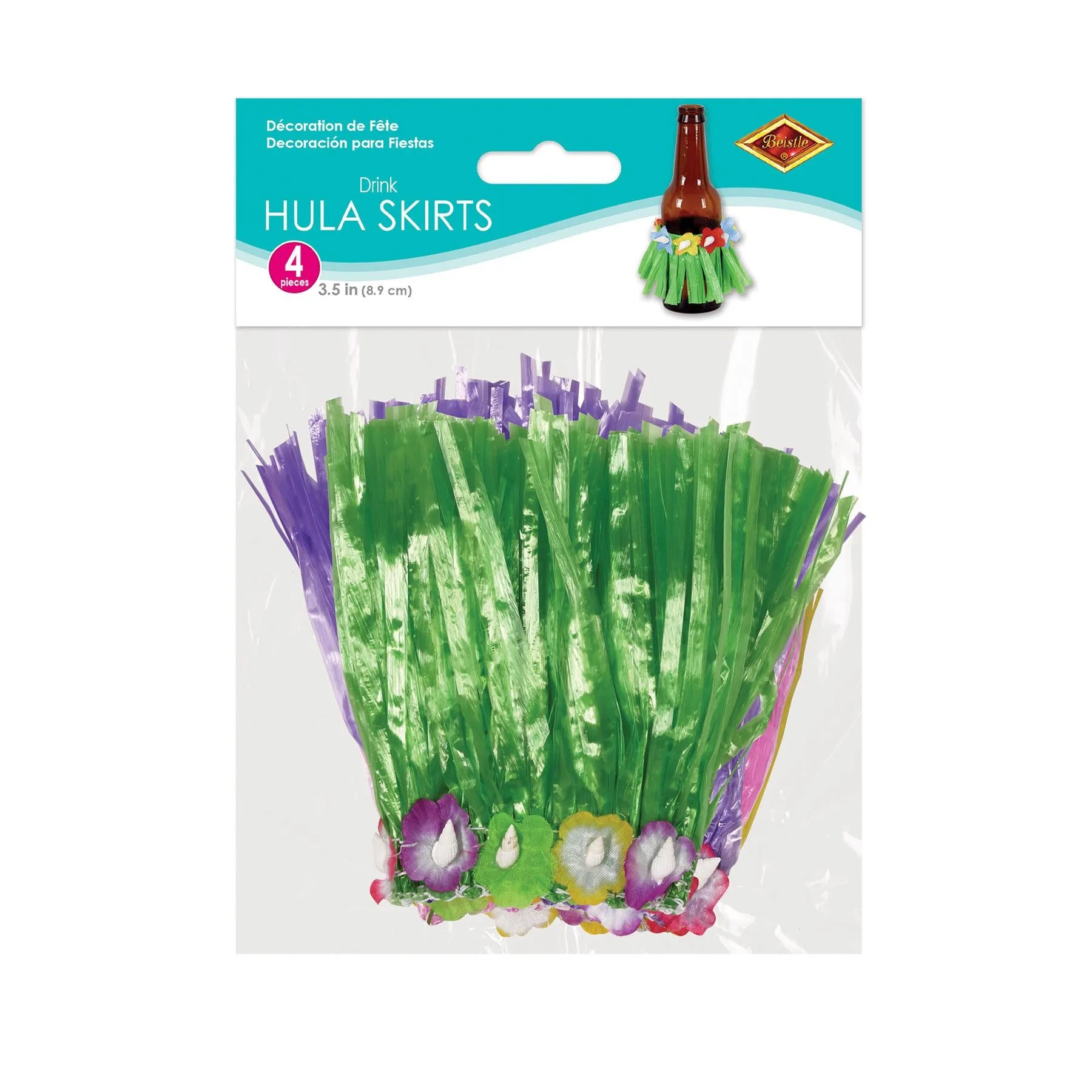 Luau Party Drink Hula Skirts (4 per Package)