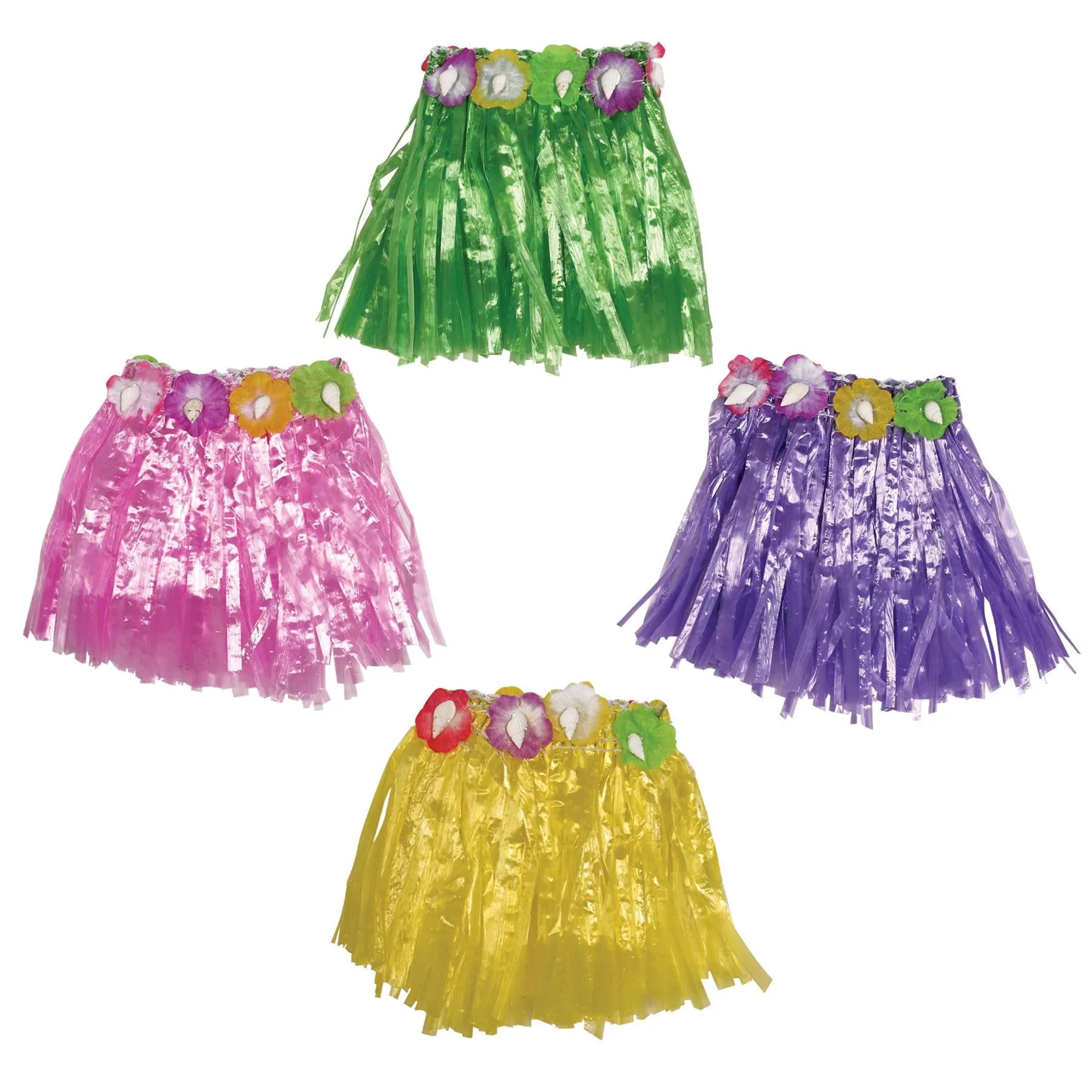 Luau Party Drink Hula Skirts (4 per Package)