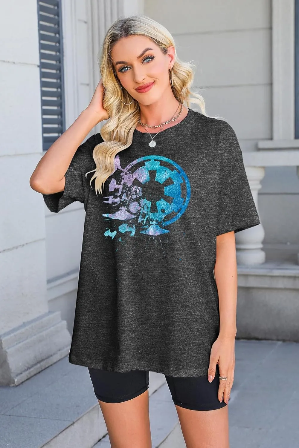 Magical Shirts for Women May The Power Be with You Shirt Funny Magic Graphic Tee Family Vacation Casual Short Sleeve Top