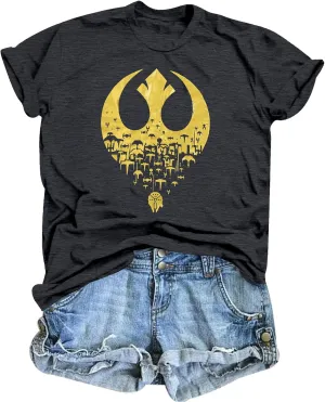 Magical Shirts for Women May The Power Be with You Shirt Funny Magic Graphic Tee Family Vacation Casual Short Sleeve Top