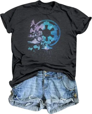 Magical Shirts for Women May The Power Be with You Shirt Funny Magic Graphic Tee Family Vacation Casual Short Sleeve Top