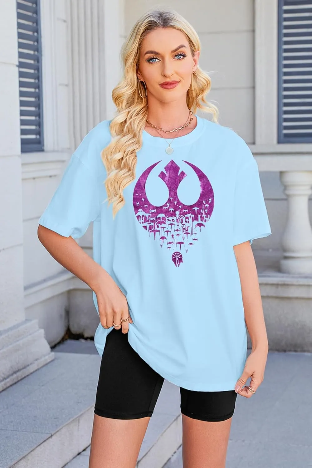 Magical Shirts for Women May The Power Be with You Shirt Funny Magic Graphic Tee Family Vacation Casual Short Sleeve Top