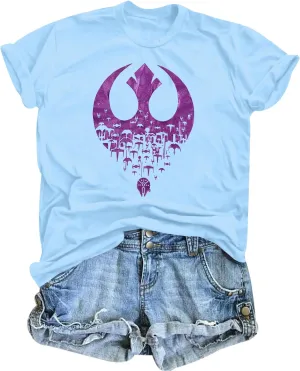 Magical Shirts for Women May The Power Be with You Shirt Funny Magic Graphic Tee Family Vacation Casual Short Sleeve Top