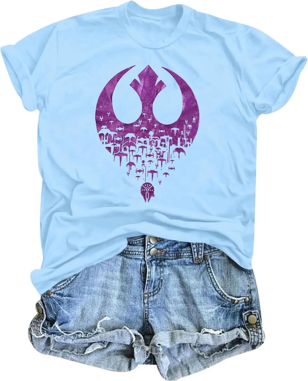 Magical Shirts for Women May The Power Be with You Shirt Funny Magic Graphic Tee Family Vacation Casual Short Sleeve Top