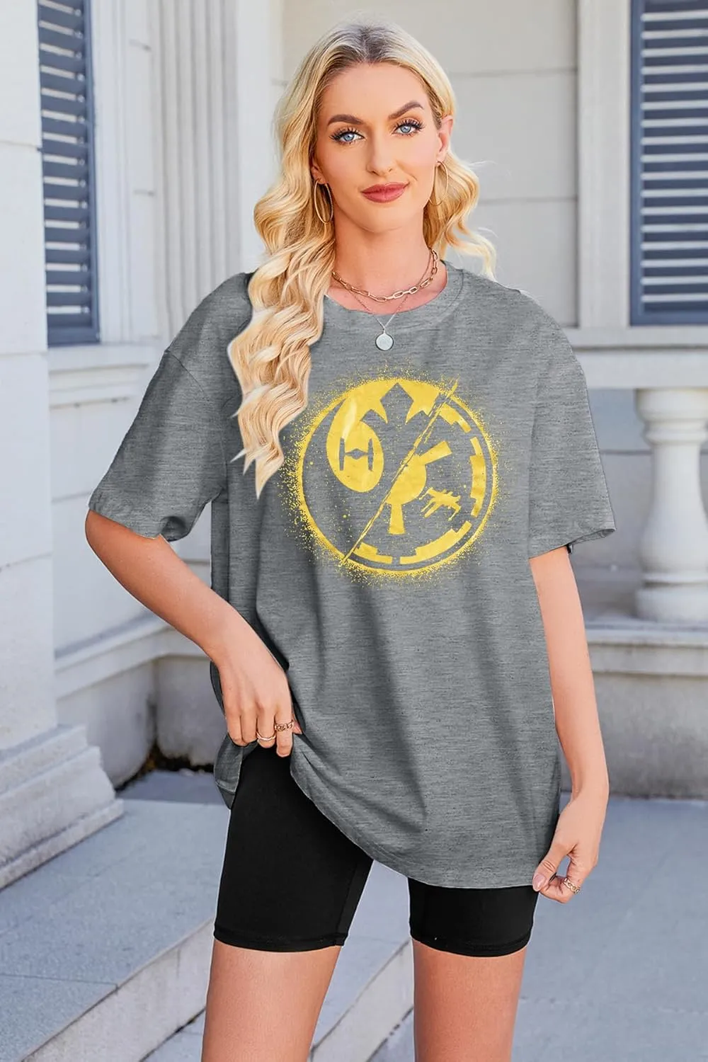 Magical Shirts for Women May The Power Be with You Shirt Funny Magic Graphic Tee Family Vacation Casual Short Sleeve Top