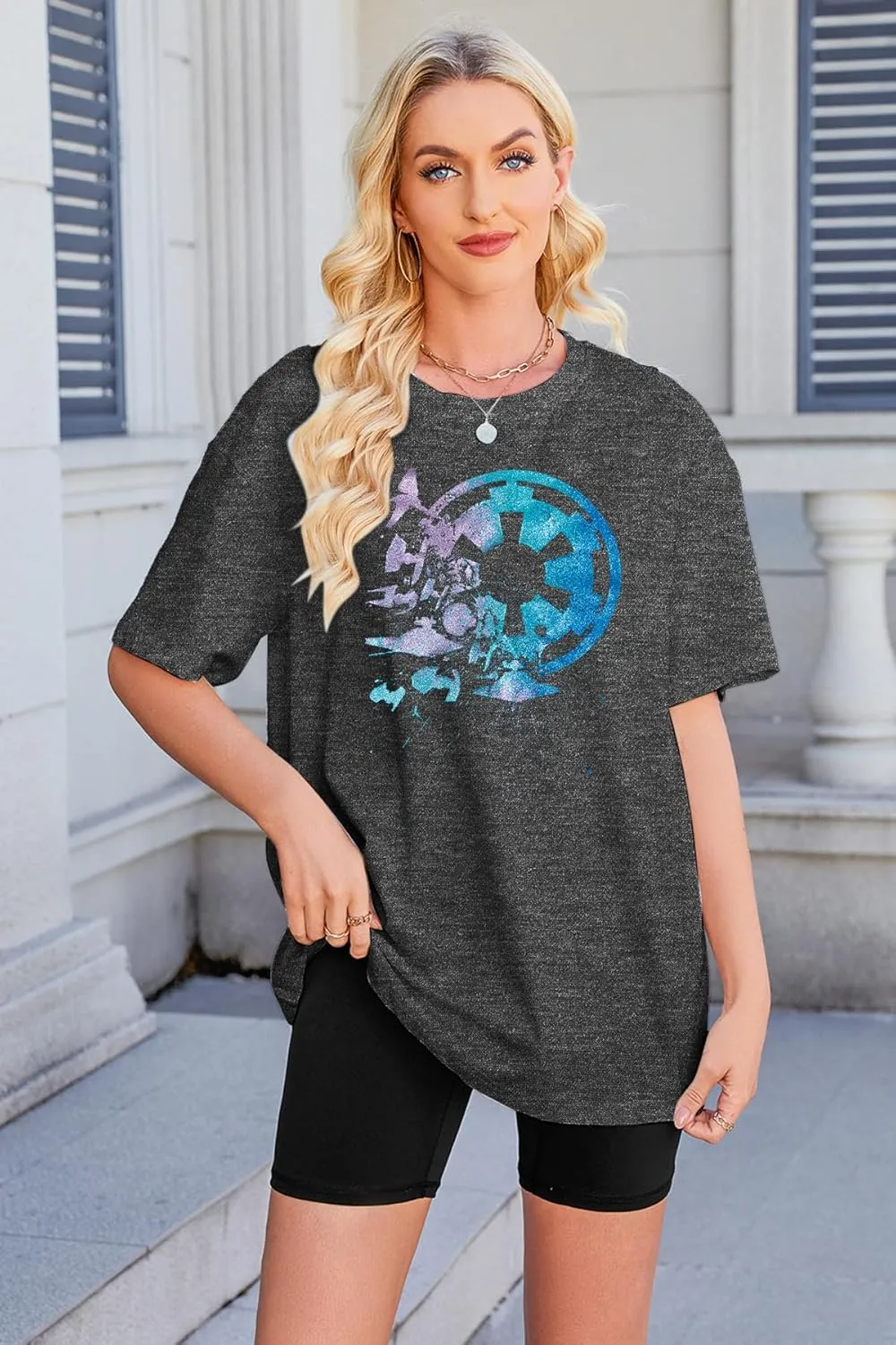 Magical Shirts for Women May The Power Be with You Shirt Funny Magic Graphic Tee Family Vacation Casual Short Sleeve Top