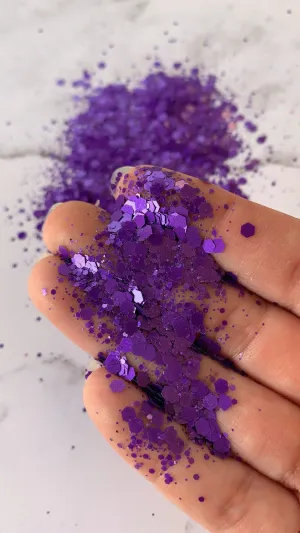 MALEFICENT purple holographic chunky mix Halloween polyester glitter