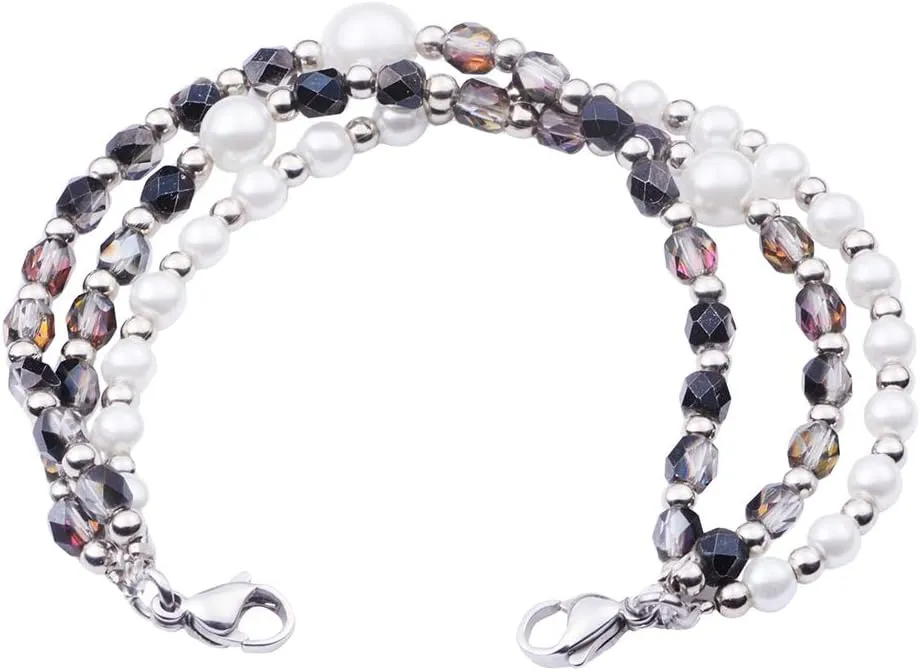 Medical ID Triple Strand Beaded Interchangeable Bracelet