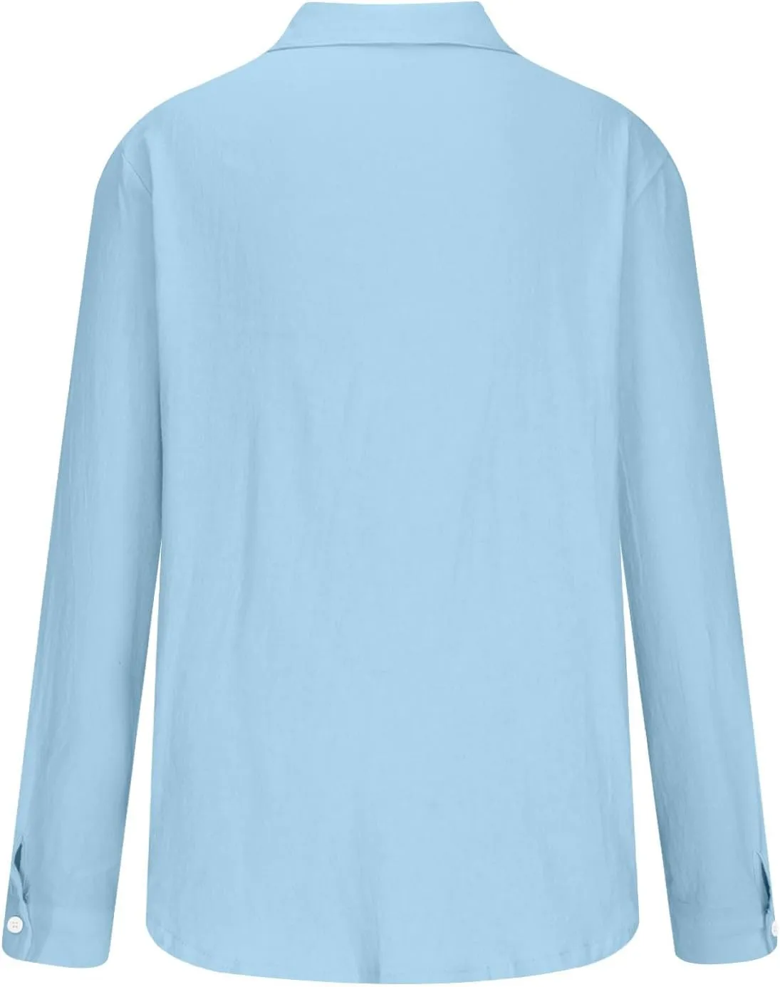 Mens Casual Long Sleeve Cotton Linen Shirts Fashion Summer Tops Regular Fit Plain Holiday Beach Button Down Tshirt